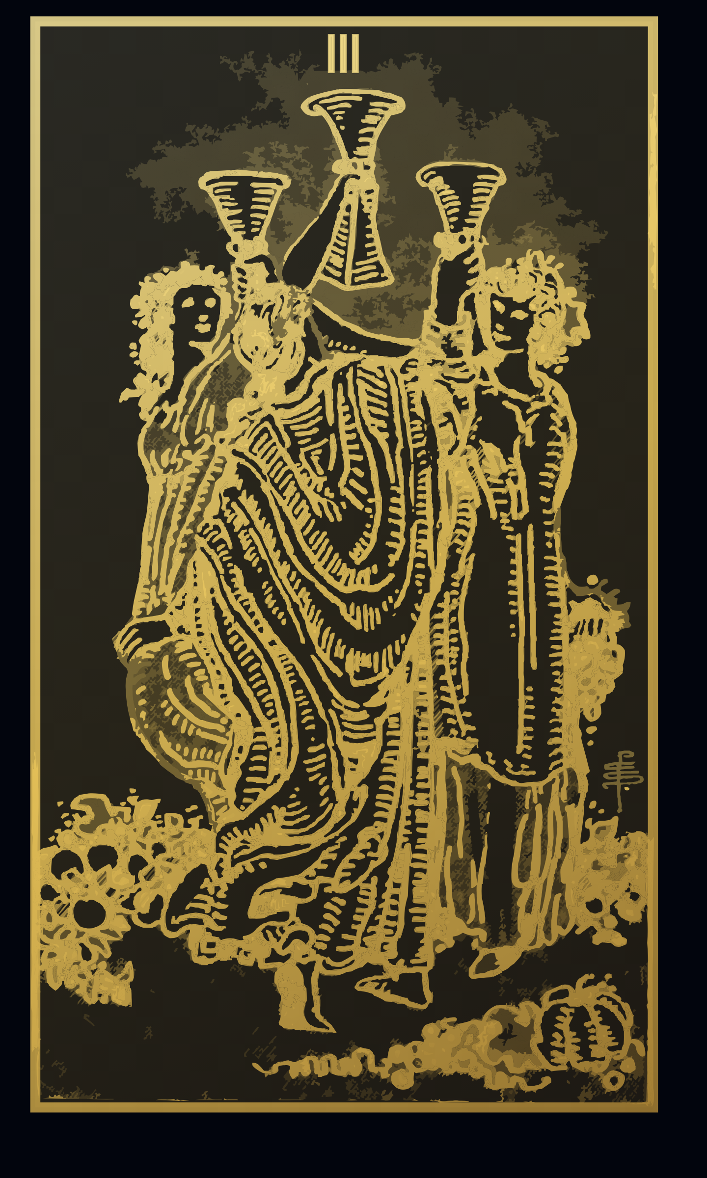 Three of Cups tarot card