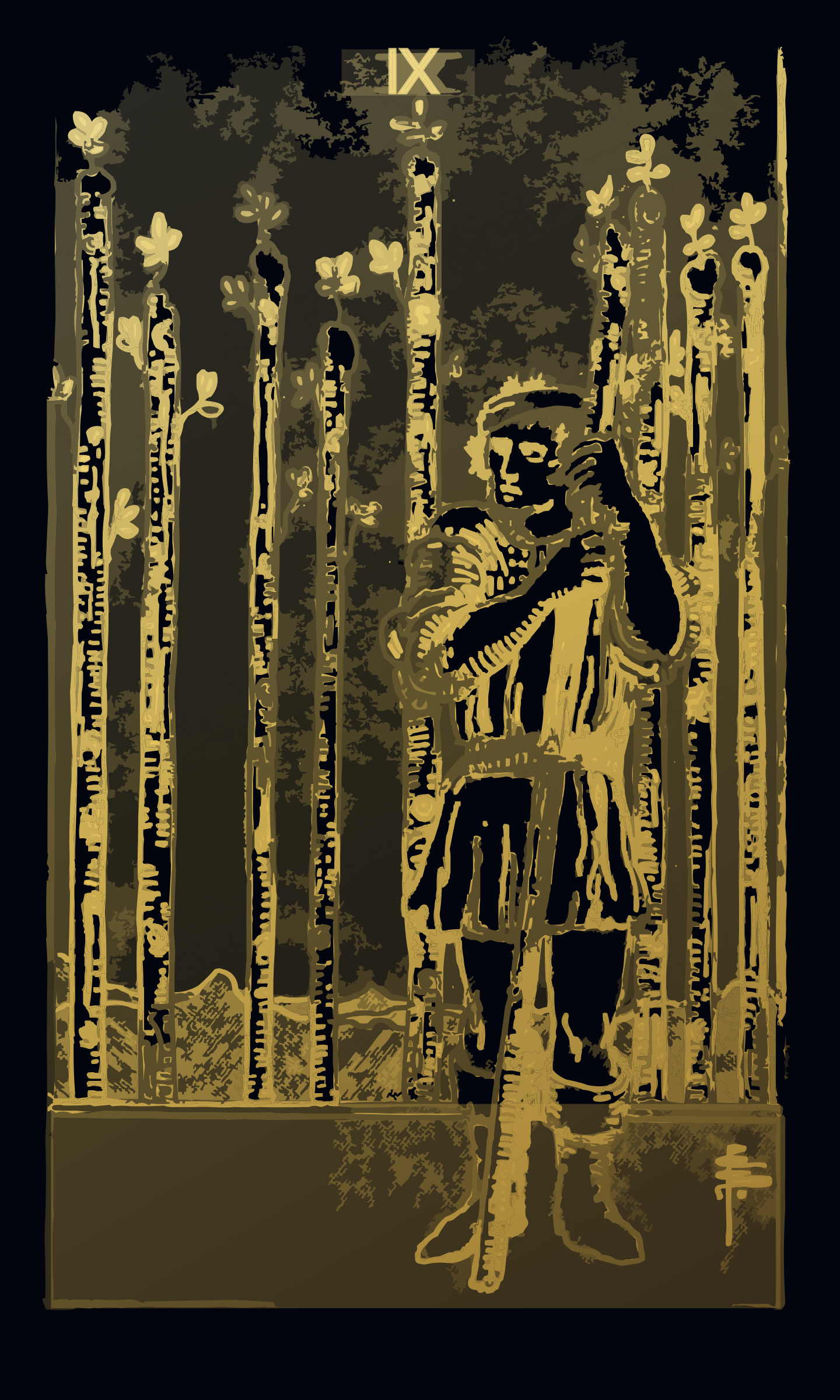 Nine of Wands tarot card