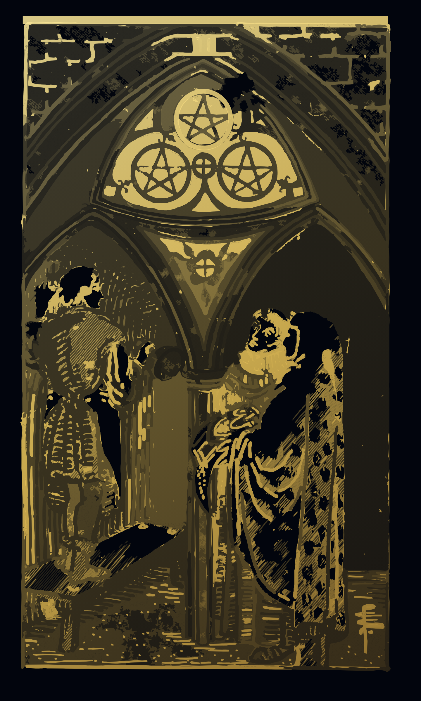 Three of Pentacles tarot card