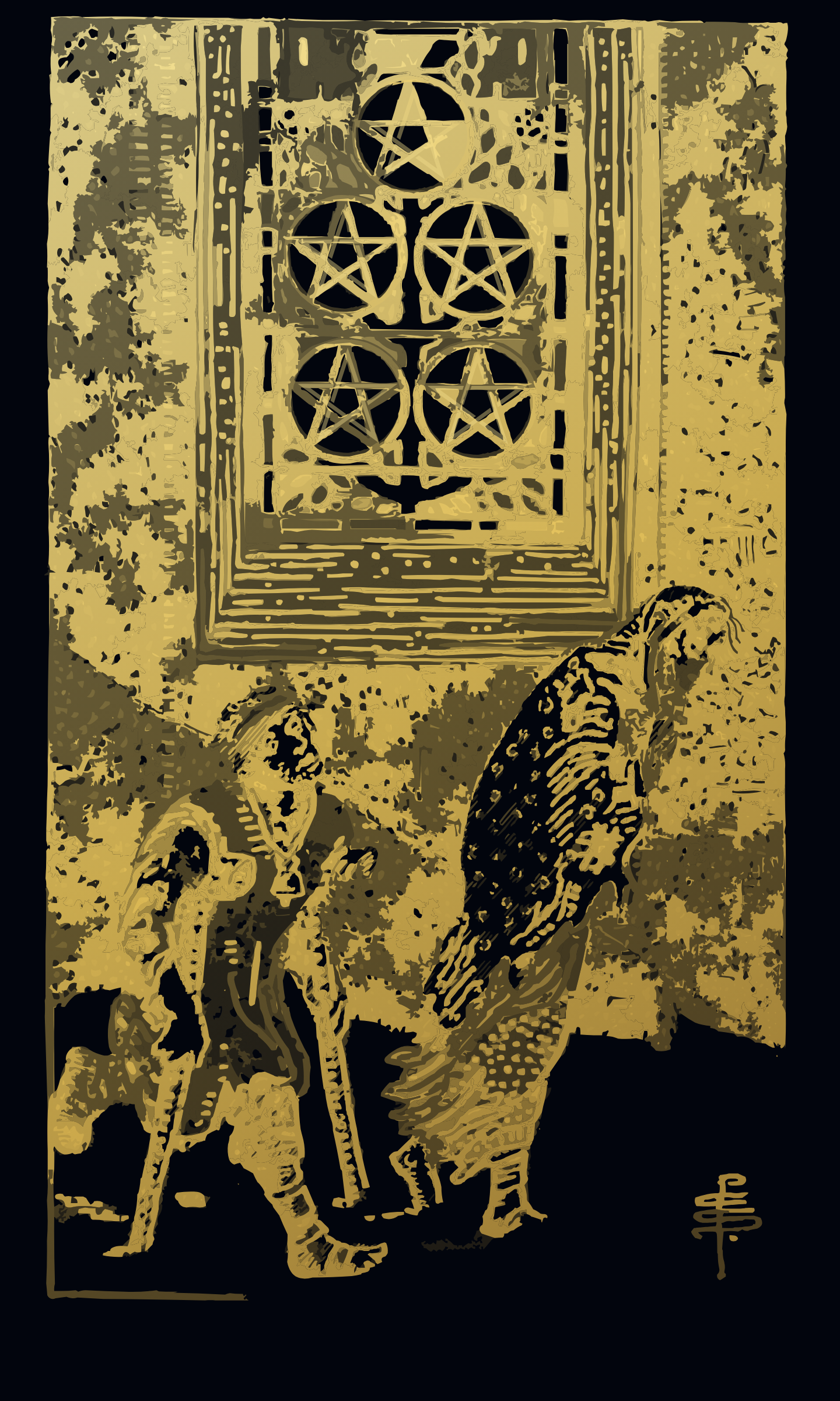 Five of Pentacles tarot card