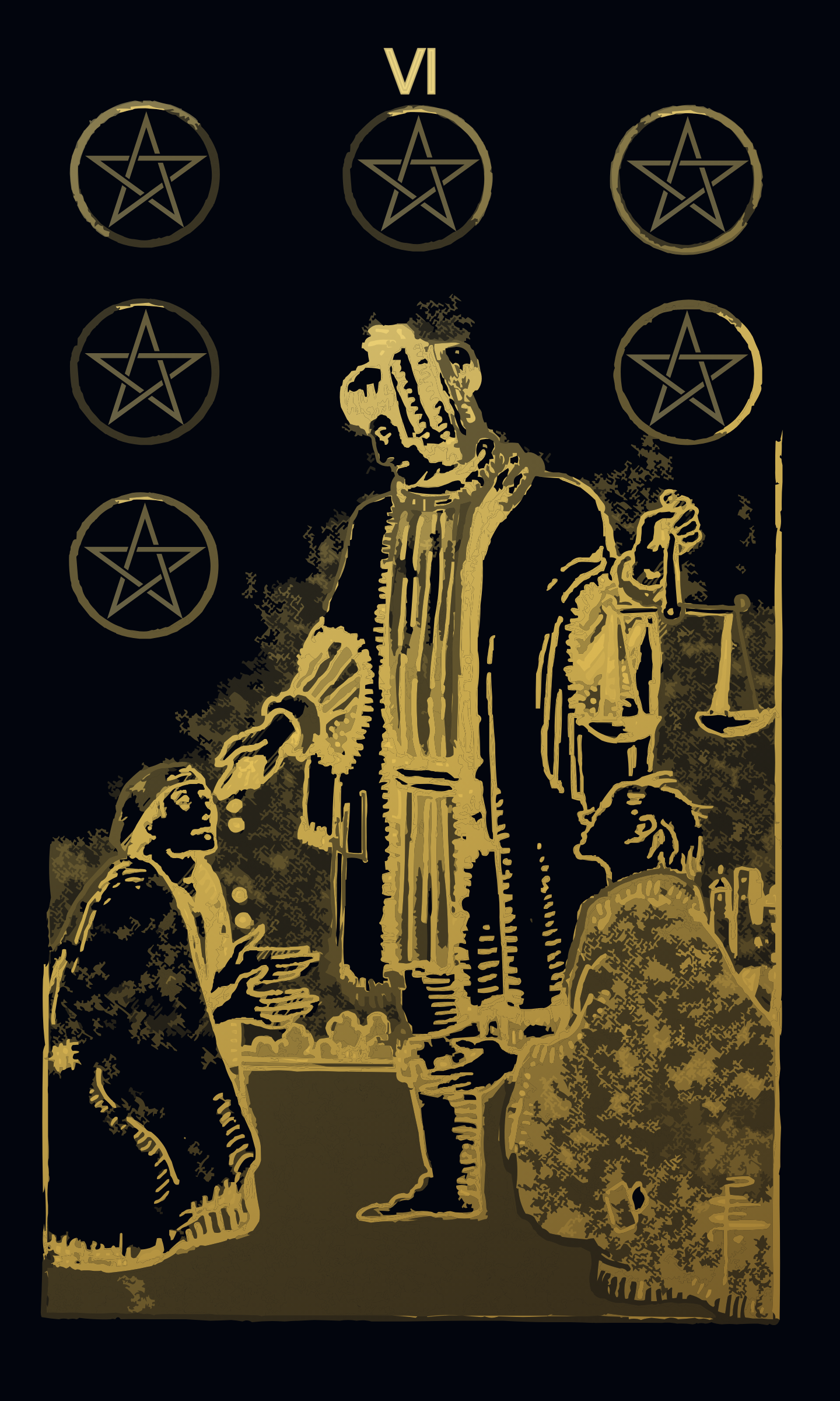 Six of Pentacles tarot card