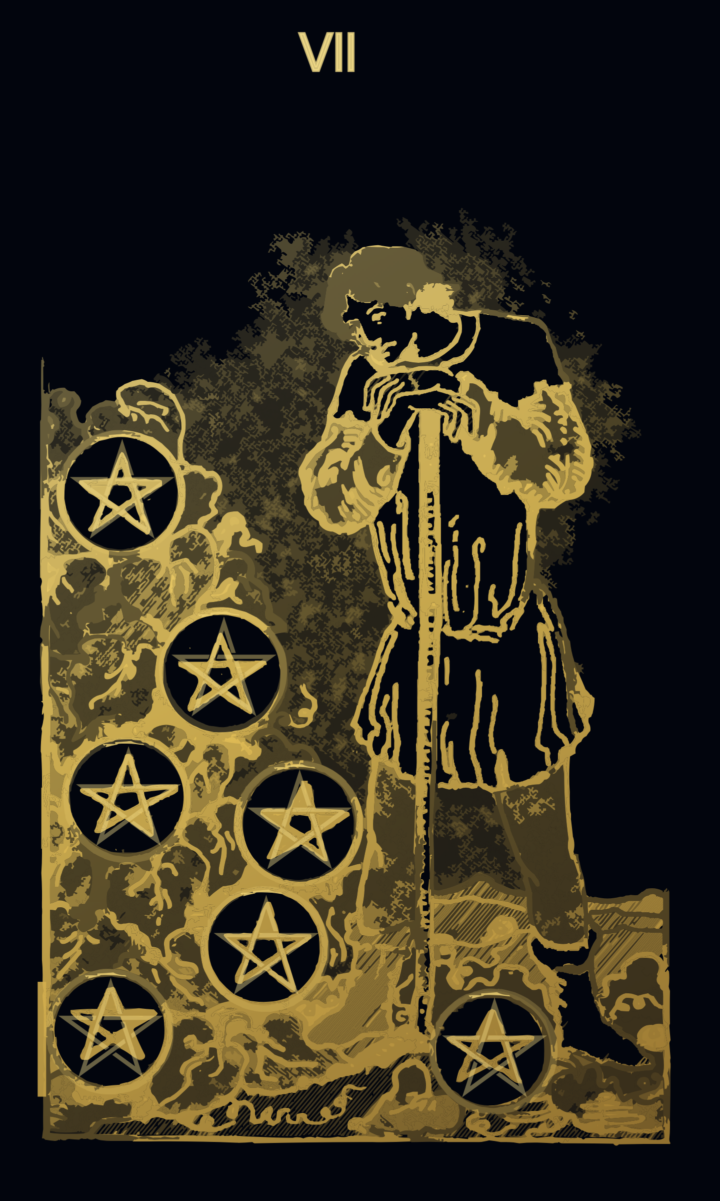 Seven of Pentacles tarot card