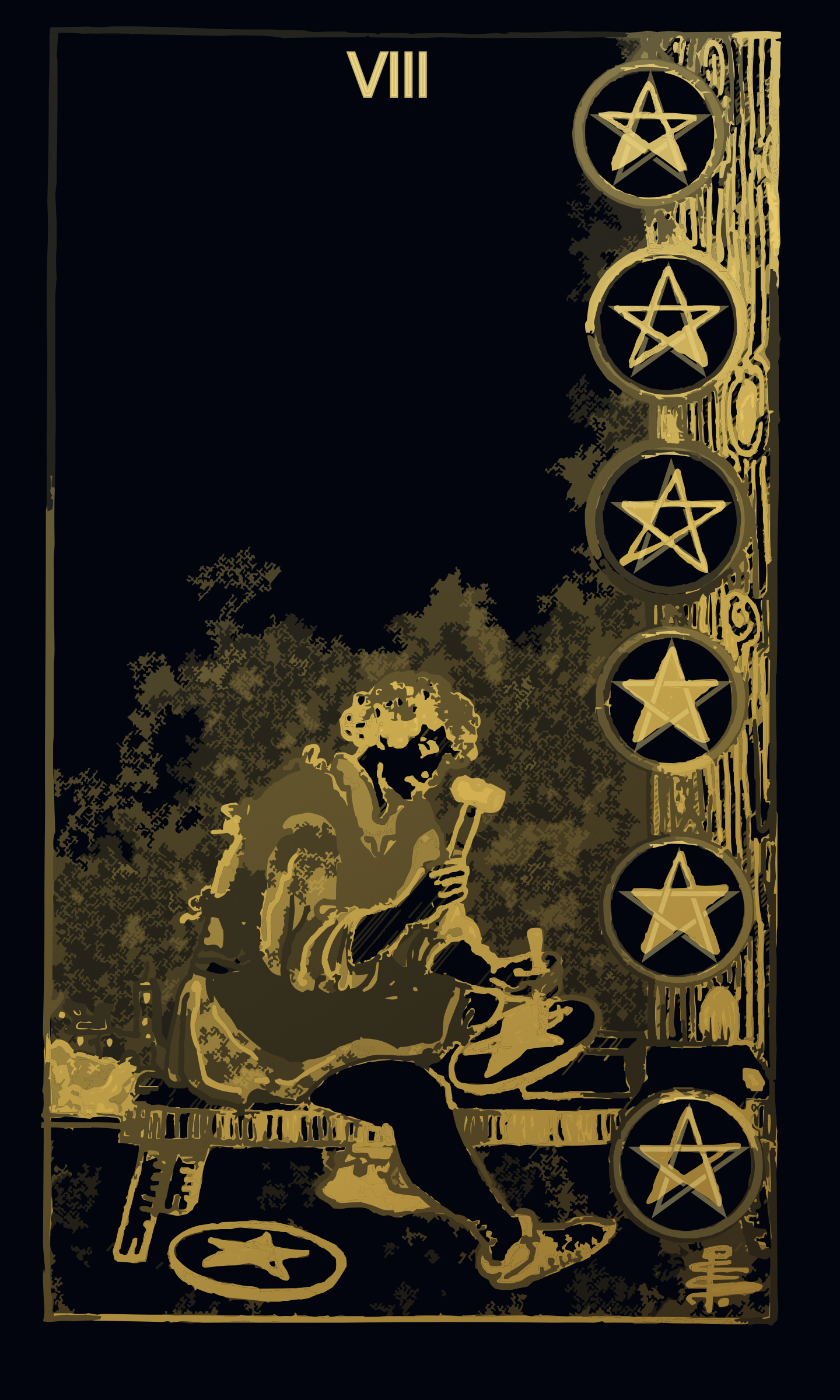 Eight of Pentacles tarot card