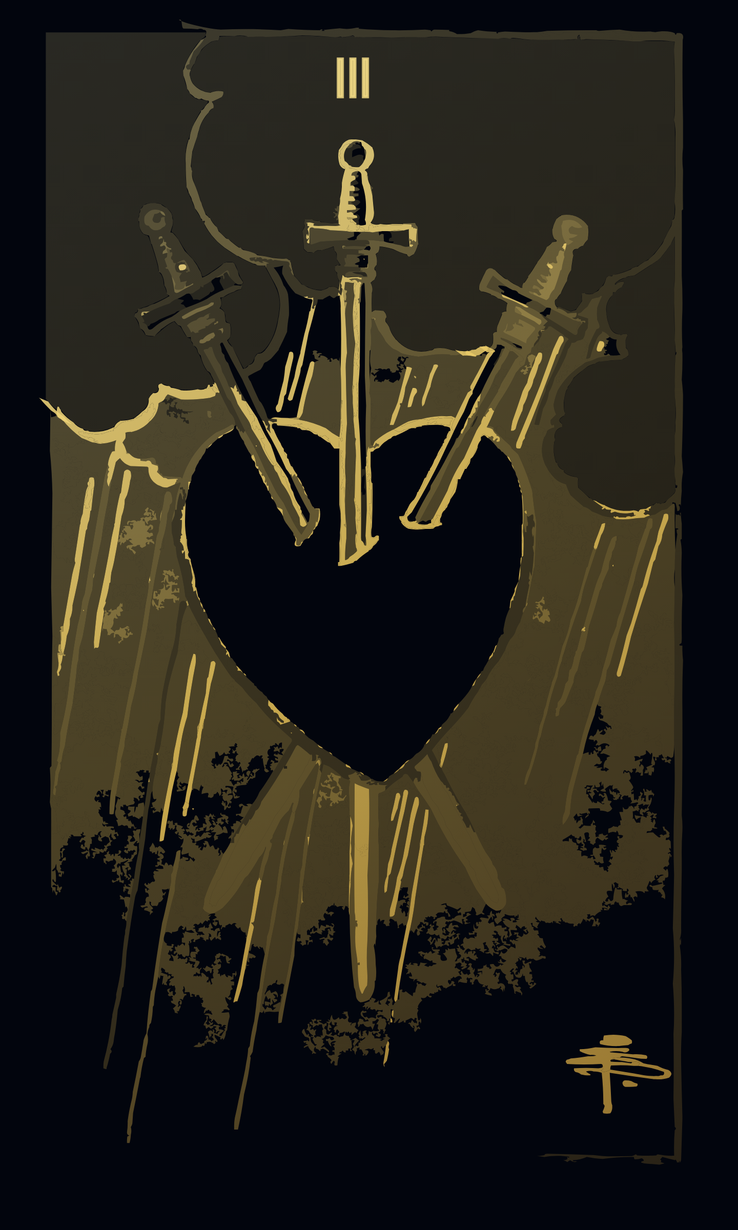 Three of Swords tarot card